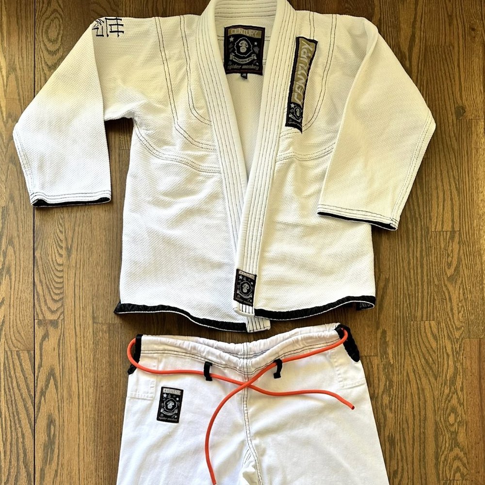 Century Spider Monkey Brazilian Jiu-Jitsu Uniform Gi Size JR, White